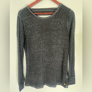 C&C California Charcoal Long Sleeve tee Shirt with Crisscross Back